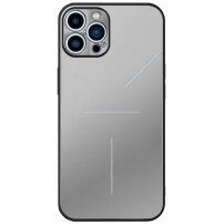 R-Just алуминиев кейс със защита на лещата на камерата за iPhone 12 Pro Max - сребърен