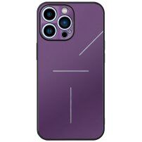 R-Just алуминиев кейс със защита на лещата на камерата за iPhone 14 Pro Max - лилав