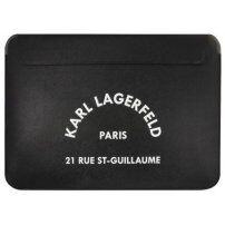 Karl Lagerfeld Saffiano RSG Embossed калъф за MacBook до 16" - черна