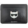 Karl Lagerfeld Choupette Head Embossed калъф за MacBook до 16" - черна