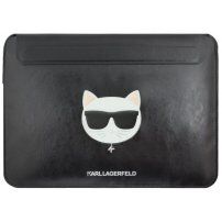 Karl Lagerfeld Choupette Head Embossed калъф за MacBook до 16" - черна