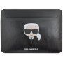Karl Lagerfeld Head Embossed калъф за MacBook до 16" - черна
