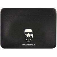 Karl Lagerfeld Saffiano Ikonik калъф за MacBook до 16" - черна