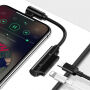 USAMS адаптер с два lightning конектора за iPhone - черна