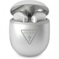 Guess True Wireless Triangle Logo безжични слушалки за Apple устройства - сребърна