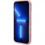 Guess Translucent прозрачен кейс с MagSafe за iPhone 14 Pro Max - розов