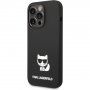 Karl Lagerfeld Choupette силиконов кейс за iPhone 14 Pro - черен