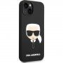 Karl Lagerfeld Karl Head силиконов кейс за iPhone 14 Plus - черен