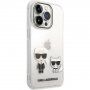 Karl Lagerfeld Ikonik Karl and Choupette кейс за iPhone 14 Pro Max - прозрачен