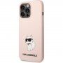 Karl Lagerfeld Choupette NFT силиконов кейс за iPhone 13 Pro Max - розов