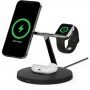 BELKIN BOOST CHARGE PRO 3в1 стойка за зареждане 15W с MagSafe - черна