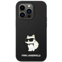 Karl Lagerfeld Choupette NFT силиконов кейс за iPhone 14 Pro Max - черен