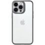 Spigen Optik Crystal прозрачен кейс с метална рамка за iPhone 14 Pro Max - сребърен