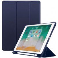 флип калъф с функция за сън / събуждане и място за Apple Pencil за iPad 10,2" (2019-2021) / Air 3 (2019) / Pro 10,5" - тъмносин