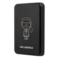 Karl Lagerfeld MagSafe безжична пауър банка с порт USB-C - 3 000 mAh - черна