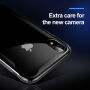 BASEUS Armor прозрачен кейс с рамка за iPhone XR - черна