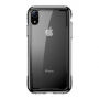 BASEUS Armor прозрачен кейс с рамка за iPhone XR - черна