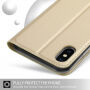 Флип калъф със стойка за iPhone XS Max - златна