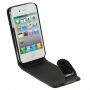 Сгъваем калъф за iPhone 4 / 4S с мотива на крокодилска кожа - черен