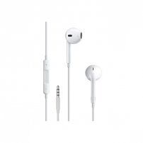 Слушалки с микрофон и регулиране на силата на звука с конектор 3,5 mm жак за Apple устройства - бели