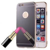 Огледален защитен калъф за iPhone 6 / 6S - черен