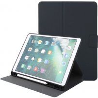 Калъф от PU кожа със стойка и място за Apple Pencil за iPad 9,7" (2017/2018) / Air 1 / 2 / Pro 9,7" - тъмносиво