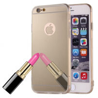 Огледален защитен калъф за iPhone 6 / 6S - златен