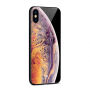 NXE кейс със стъклена задна страна за iPhone XS Max - оранжева планета