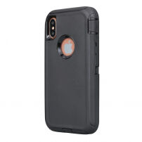Устойчив / прахоустойчив калъф за iPhone XS Max - черно