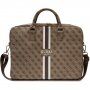 Guess 4G Printed Stripes чанта за MacBook до 16" - кафява