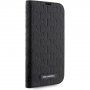 Karl Lagerfeld Saffiano Monogram флип калъф за iPhone 14 Pro - черно