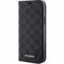 Karl Lagerfeld Saffiano Monogram флип калъф за iPhone 12 / 12 Pro - черно