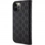 Karl Lagerfeld Saffiano Monogram флип калъф за iPhone 12 / 12 Pro - черно