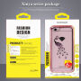 Златно-розов калъф с камъчета за iPhone 6 / 6S - паун
