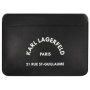 Karl Lagerfeld Saffiano RSG Embossed кожен калъф за iPad Pro 12,9" / MacBook до 14" - черна