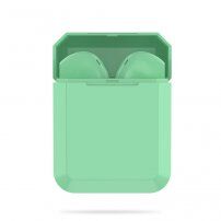 InPods 2 безжични bluetooth слушалки с калъф за зареждане за Apple устройства - зелена