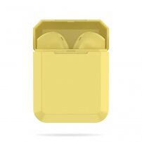 InPods 2 безжични bluetooth слушалки с калъф за зареждане за Apple устройства - жълта
