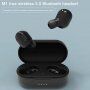 TWS-M1 безжични bluetooth слушалки с калъф за зареждане за Apple устройства - бяла