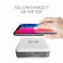 Зарядно / външна батерия 6700mAh със сменяеми щепсели (AU / UK / US / EU) и безжично зареждане