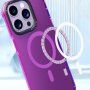 Променлив кейс с рамка около камерите и MagSafe за iPhone 14 - неоново зелено