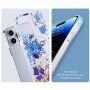Прозрачен кейс с мотив цветя и MagSafe за iPhone 13 Pro Max - жълт