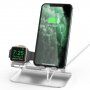 AhaStyle алуминиева стойка за iPhone / Apple Watch - сребърен