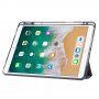 Калъф с прозрачна задна страна и оригами стойка за iPad 10,2" (2019-2021) / Air 3 (2019) / Pro 10,5" - черно