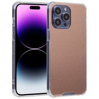 Кейс с огледална повърхност за iPhone 14 Pro - розово златен