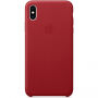 Оригинален Apple кожен калъф за iPhone XS Max - червена