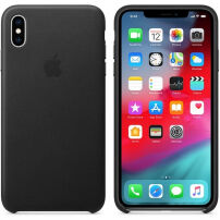 Оригинален Apple кожен калъф за iPhone XS Max - черна