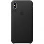 Оригинален Apple кожен калъф за iPhone XS Max - черна