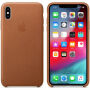 Оригинален Apple кожен калъф за iPhone XS Max - кафяв като седло