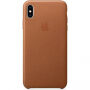 Оригинален Apple кожен калъф за iPhone XS Max - кафяв като седло
