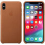 Оригинален Apple кожен калъф за iPhone XS Max - кафяв като седло